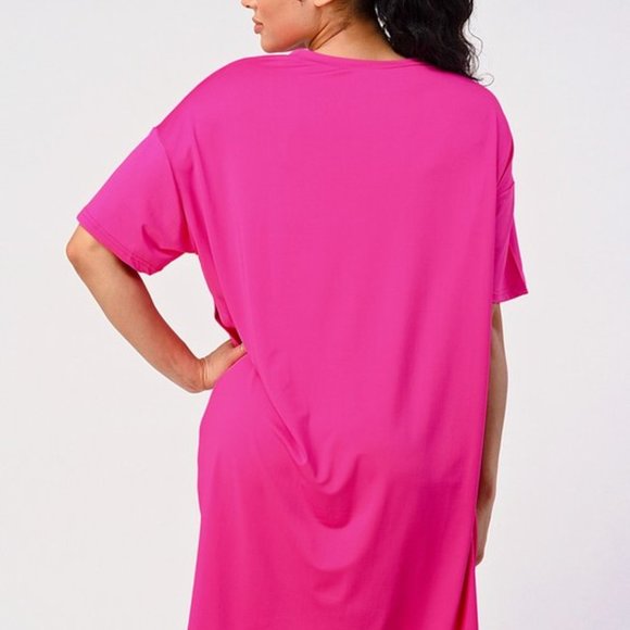 Kayla Two Piece Biker Set with Oversized Shirt-Fuc - Picture 4 of 7